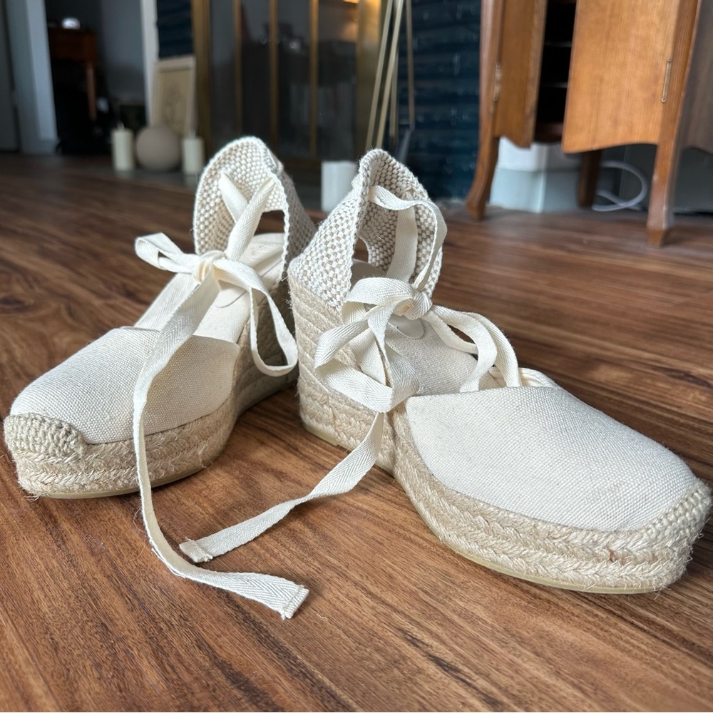 Cream Espadrille Wedges